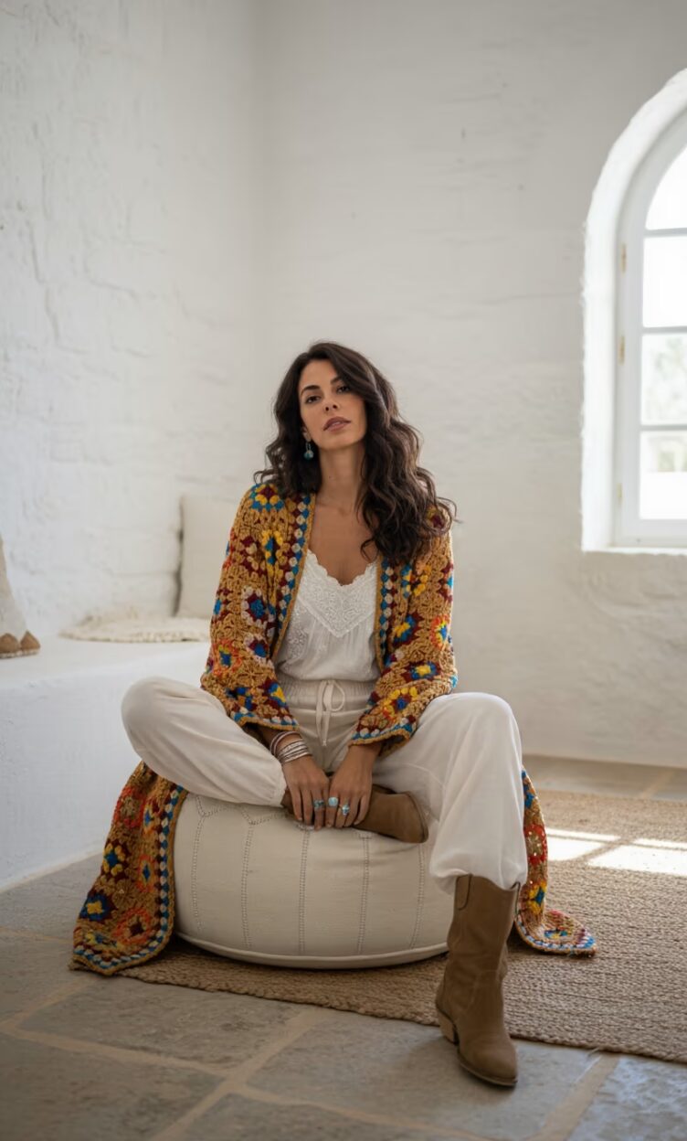 Maxi Cardigan Arianna Hecho a Mano - Estilo Oversize - Imagen 3