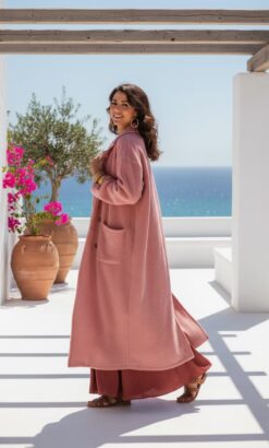 Vista alternativa de Abrigo Marion Largo Oversize - Estilo Masculino y Sofisticado