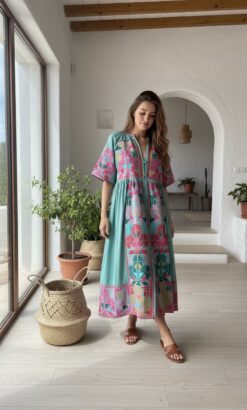 besticktes Kleid in Übergröße