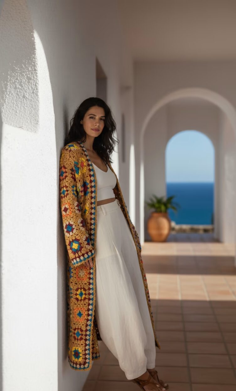 Maxi Cardigan Arianna Hecho a Mano - Estilo Oversize - Imagen 4