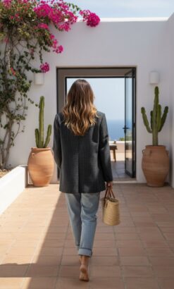 Vista alternativa de Blazer Yvonne Oversize con Bordados
