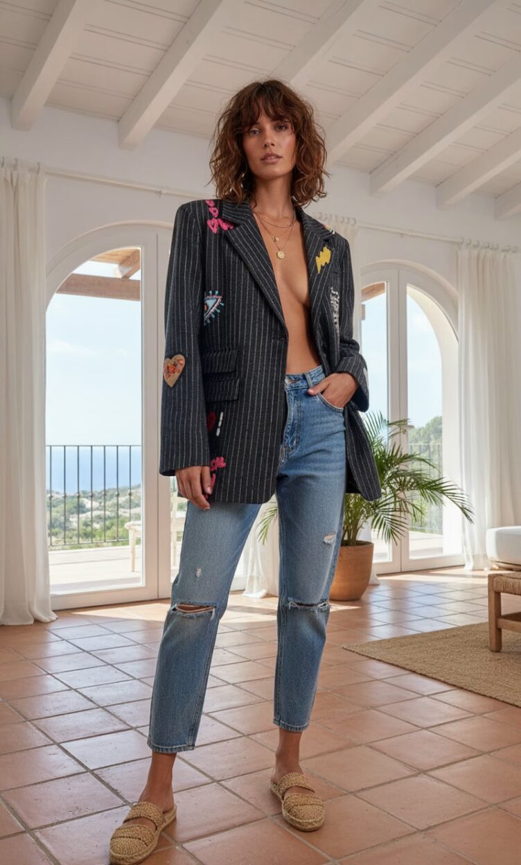 Blazer Yvonne Oversize con Bordados - Imagen 6