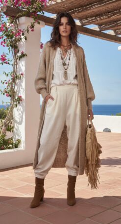 Cardigan Adele de Punto con Mohair