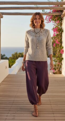 Vista alternativa de Jersey Marion Decorado con Conchas