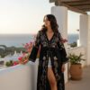 Handbestickter Kimono aus Bali-Rayon Mikonos 2