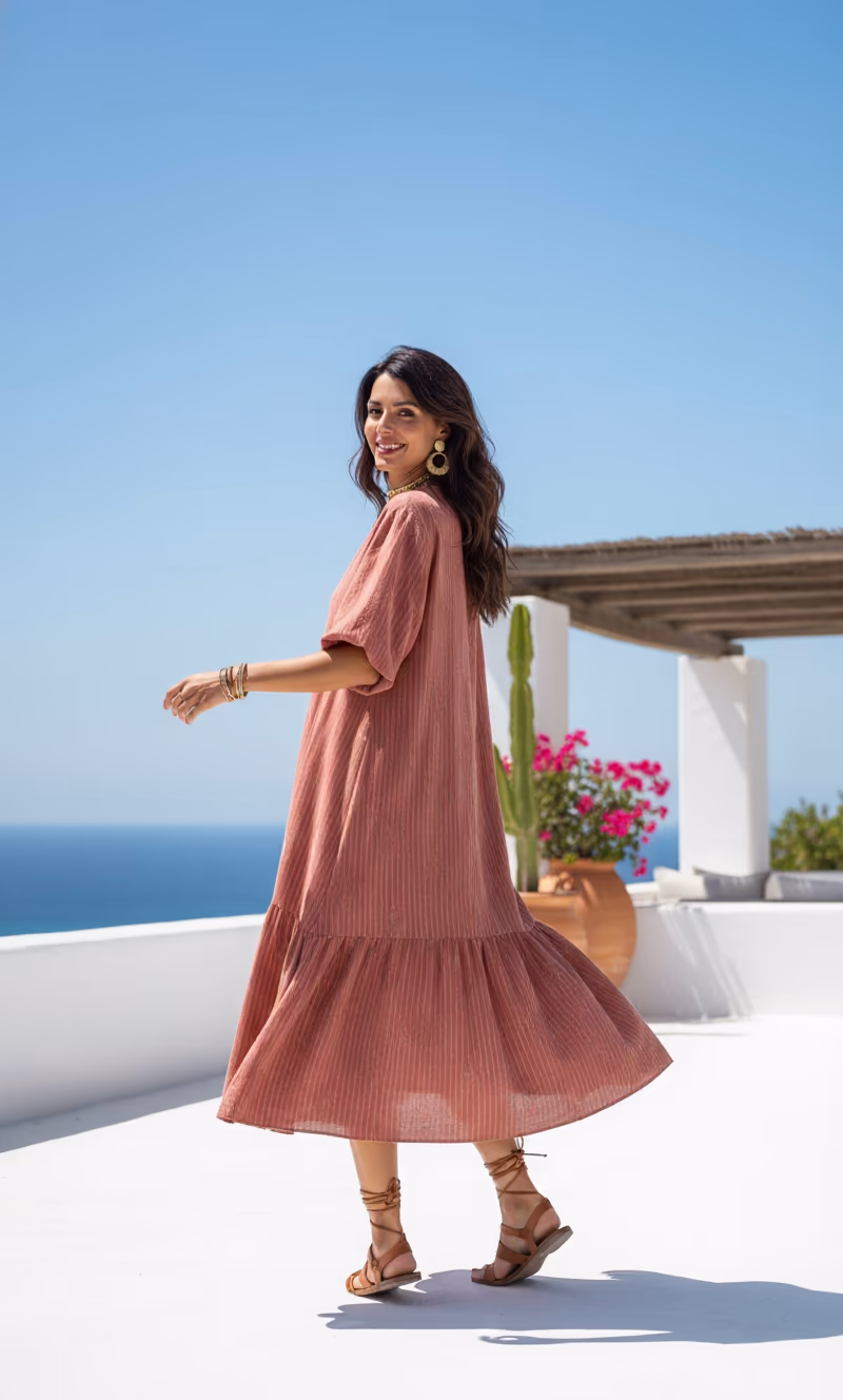 Vestido Carla Oversize con Maxi Volante – Image 2