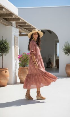 robe oversize à volants