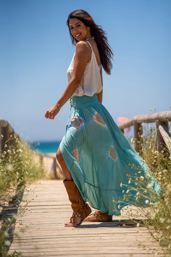 Vista alternativa de Falda Larga Boho Lanzarote