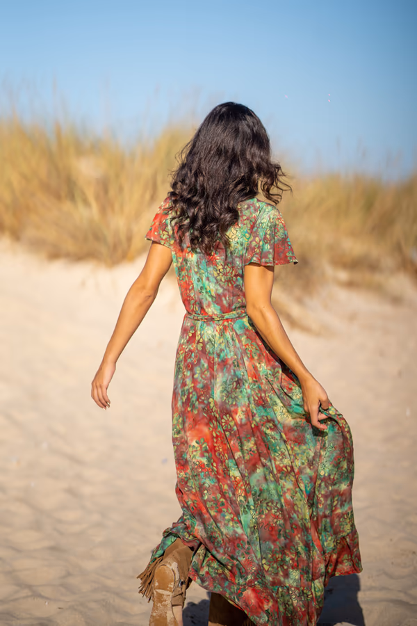 Vestido Cruzado Volante Oahu - Imagen 3