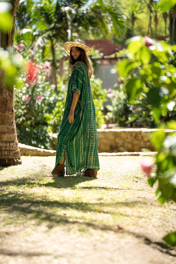 Maxi Kaftan Bordado Waikiki - Imagen 6