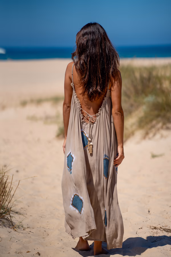 Vestido Crepé Largo Lanzarote - Imagen 6