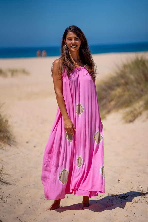 Vista alternativa de Vestido Crepé Largo Lanzarote