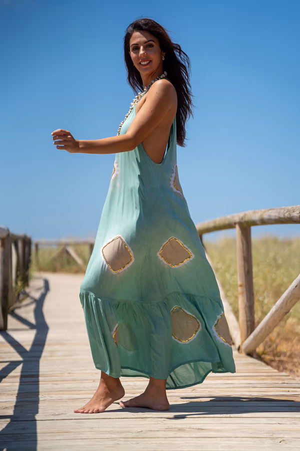 Vestido Largo con Volante Lanzarote - Imagen 6