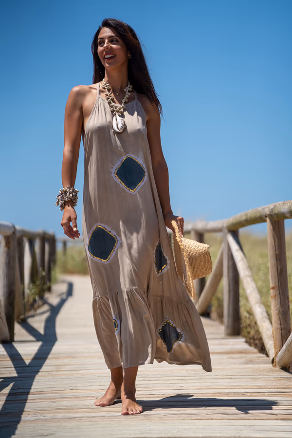 Vestido Largo con Volante Lanzarote - Imagen 3