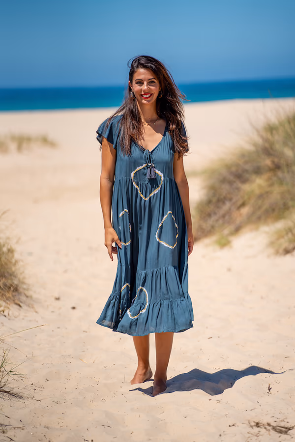 Vestido Midi Volantes Lanzarote - Imagen 3