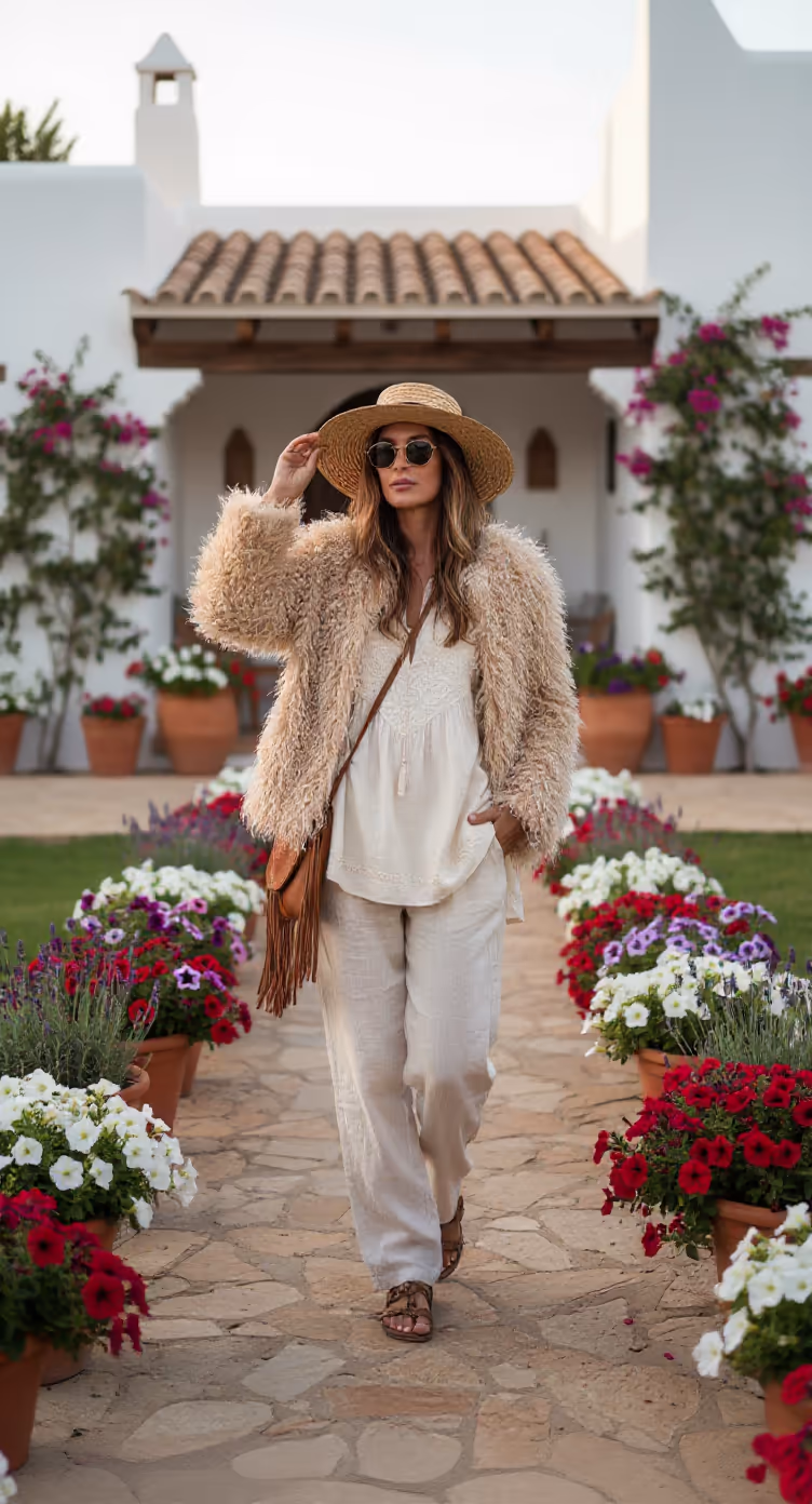 Abrigo de Pelo Sintético Rose - Εικόνα 4