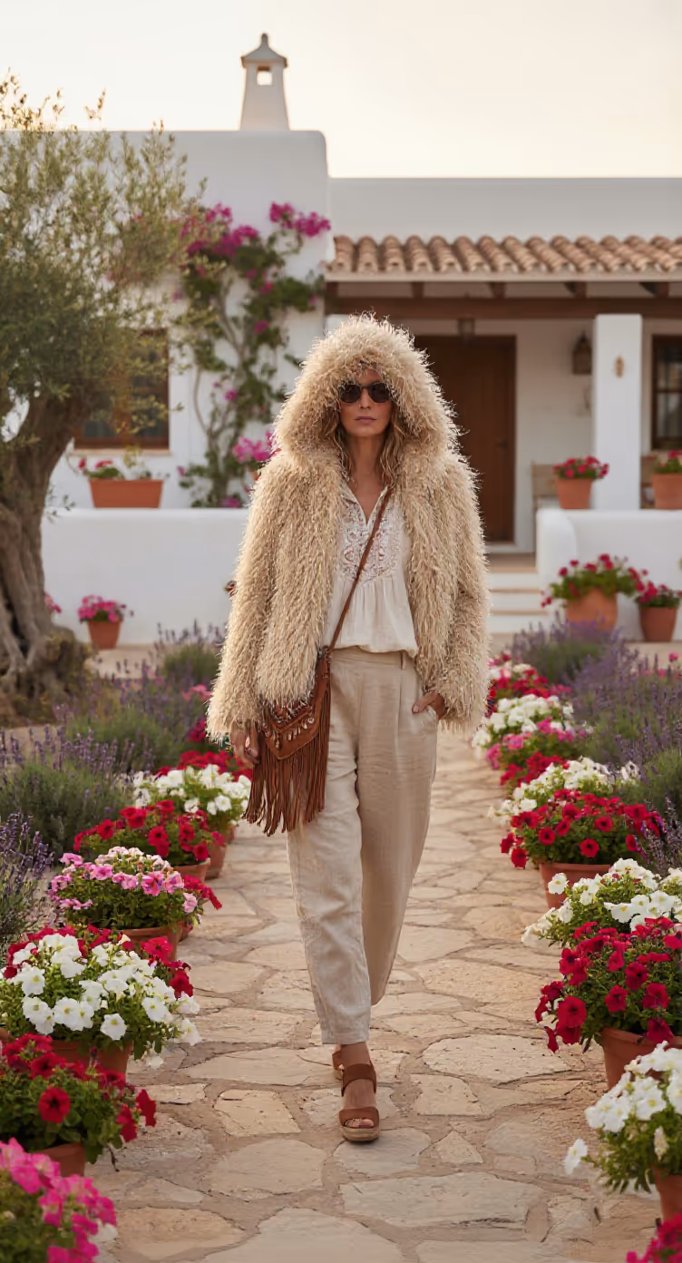 Abrigo de Pelo Sintético Rose - Εικόνα 3