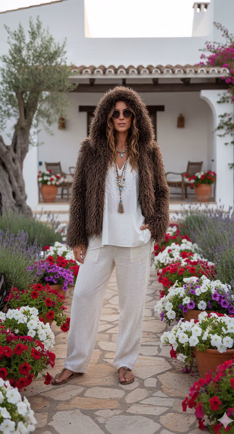 Εναλλακτική άποψη του Abrigo de Pelo Sintético Rose