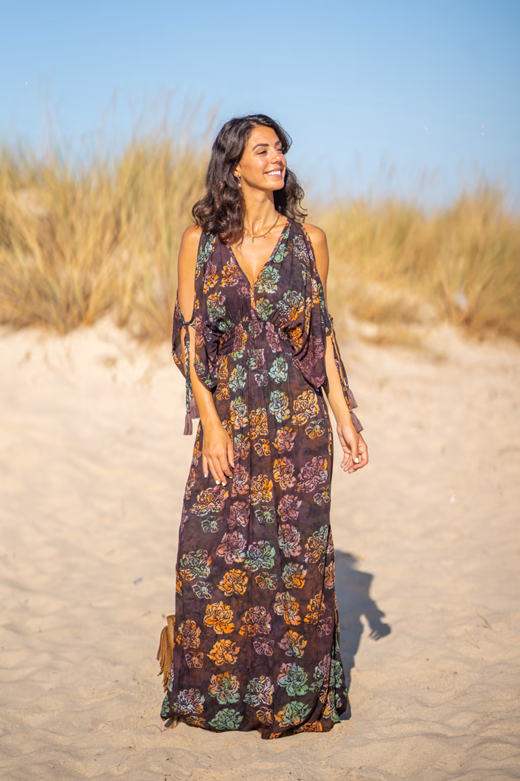 robe élastique en nid d'abeille olivia