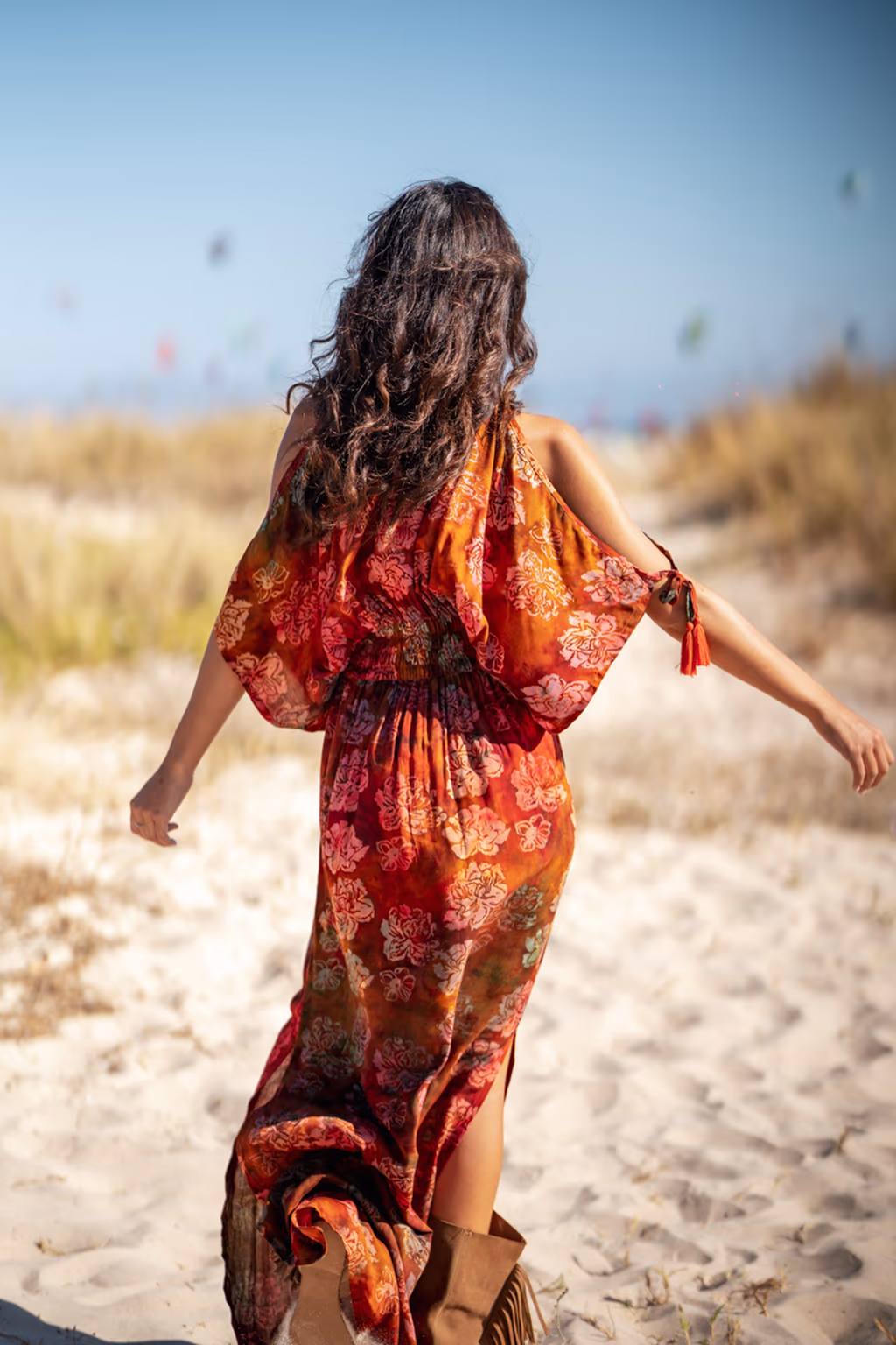 Vista alternativa de Vestido con nido de abeja Olivia