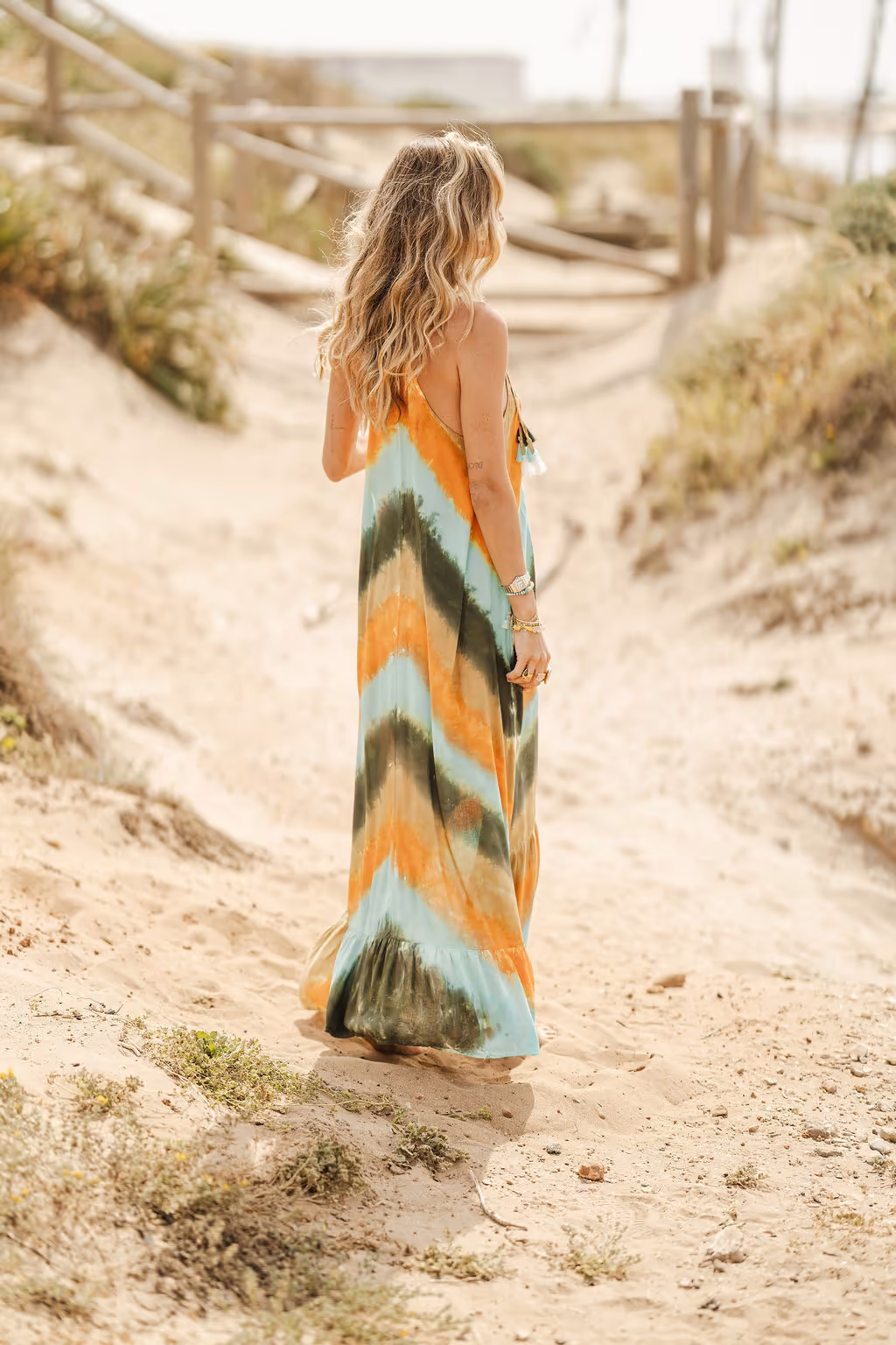 Vestido Largo Formentera con Pompones - Imagen 5