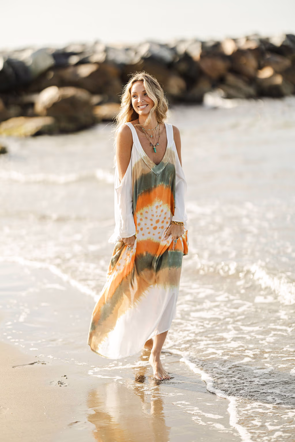 maxi kaftan teñido a mano